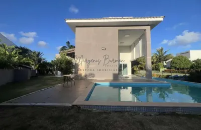 Casa em condomínio para locação em camaçari, busca vida (abrantes), 4 dormitórios, 4 suítes, 6 banheiros, 6 vagas