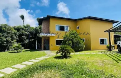 Casa em condomínio para venda em camaçari, busca vida (abrantes), 5 dormitórios, 5 suítes, 7 banheiros, 4 vagas