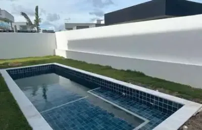 Casa em condomínio para locação em camaçari, alphaville (abrantes), 4 dormitórios, 4 suítes, 6 banheiros, 4 vagas
