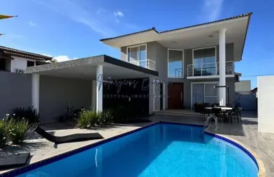 Casa em condomínio para locação em lauro de freitas, vilas do atlântico, 4 dormitórios, 2 suítes, 5 banheiros, 3 vagas