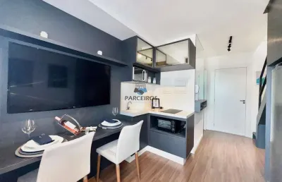 Apartamento com 1 dormitório à venda, portão, curitiba - pr