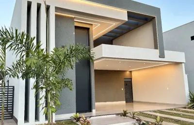 Casa moderna com 3 suítes e design de alto padrão - condomínio terra alpha