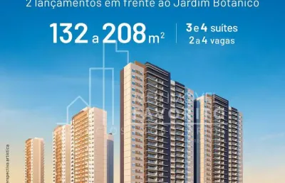 Apartamento alto padrão de 128,88m  a 163,13m  , 3 suítes e 2 e 3 vagas, ao lado do jardim botanico