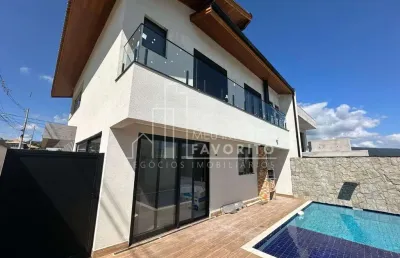 Casa nova à venda em jundiaí, 4 suítes, condomínio reserva ermida