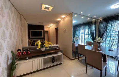 Cond salvador dal, andar alto,  suíte com closet, semi mobiliado, com 2 vagas para garagem