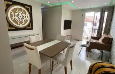 Ond. allegro.  vendo apto mobilaido  com 73m2, 3 quartos sendo 1 suite. sala para 2 ambietnes 1 vga