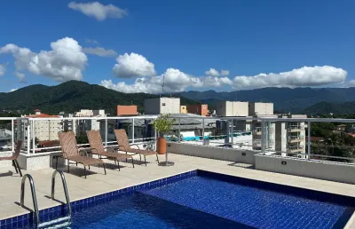 Apartamento 3 dormitórios com vista do mar no itaguá ubatuba