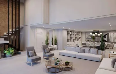 Duplex de luxo à venda na ponta da praia, santos. 4 suítes, varanda gourmet com vista mar, lazer completo e 4 vagas. residencial navegantes