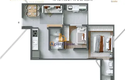 Lançamento - lindo aparamento a venda 46 m² - 2 dorms (1 suite) + varanda gourme