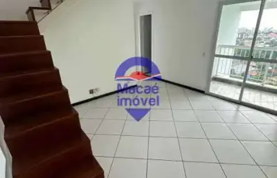 Cobertura com 2 quartos para alugar na rua sidnei vasconcelos aguiar, glória, macaé, 105 m2 por r$ 3.200