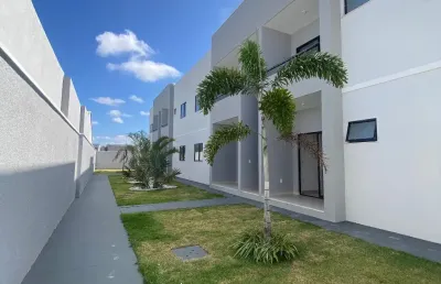 Loteamento cidade verde, por trás da casa freitas da washington soares, fazendo parte de fortaleza e a 3 minutos do shopping eusébio.   8 apartamentos a pronta entrega podendo financiar por bancos pri