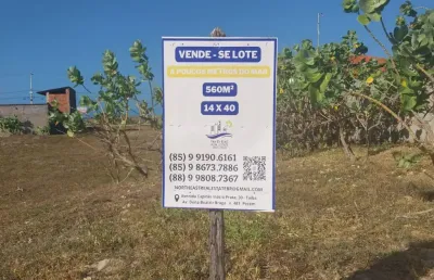 Terreno á venda em rua paralela ao mar no barramar da taiba
