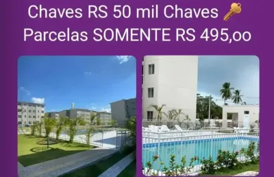Lindo apartamento na caucaia no condomínio viva vida com área de lazer completa sem burocracia e sem consulta spc e serasa...