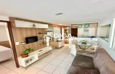 Apartamento 2 quartos mobiliado no meireles com varanda e vista mar