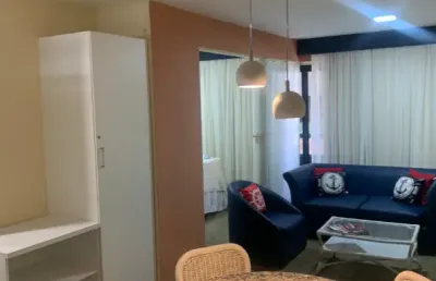 Flat mobiliado na avenida beira mar ótima oportunidade