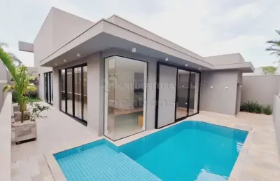 Casa de 03 dormitórios, sendo todos com banheiros, ricos em armários no condomínio damha v