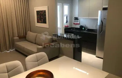 Apartamento mobiliado com sacada e area de lazer completa.