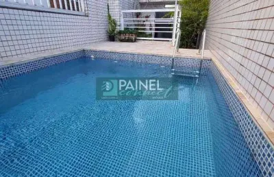 Triplex no embaré: piscina, 4 quartos, lazer e churrasqueira