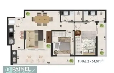 Apartamento com 2 quartos à venda na Rua Nove de Julho, 77, Marapé, Santos