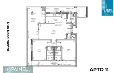 Apartamento com 3 quartos à venda na Rua Nascimento, 17, Embaré, Santos
