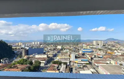 Sala em vila matias, santos, 52m², andar alto por r$3.500 !