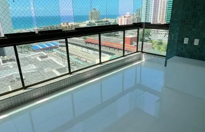 Apartamento vista mar à venda no costa azul - 106 m² - 3/4 - 1 suíte - varandão gourmet - nascente