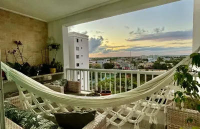Vilas do atlântico  - lindo apartamento à venda - 85 m² -  3/4 - 1 suíte -1 vaga - varanda gourmet