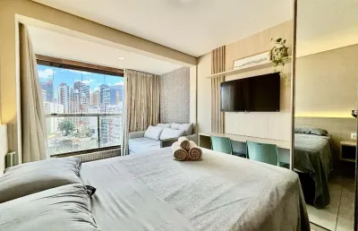 Barra premium - studio mobiliado à venda - 24 m² - armários planejados - piscina - academia