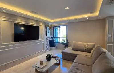 Apartamento à venda no parque tropical | 155m² | vista mar frontal | nascente total | 3 suíte |