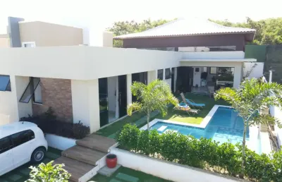 Guarajuba - excelente casa recém construída à venda - 4 suítes - ilha gourmet - área de serviço - 6 vagas