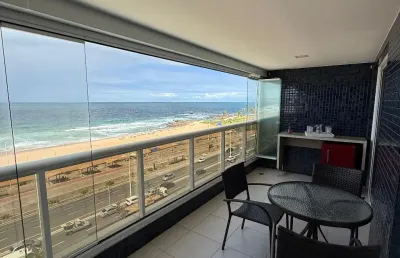 Jardim armação - suítes residence - 1/4 e sala - vista mar - mobiliado - 61 m² - armários - nascente