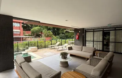 Horto florestal | 2 suítes, 85m2, armários em todos os cômodos, lavabo, wc de serviço, andar alto, nascente