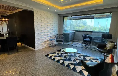 Apartamento para aluguel - semi mobiliado -3/4 - 2 suítes - 120 m² - dependência - nascente- 2 vagas