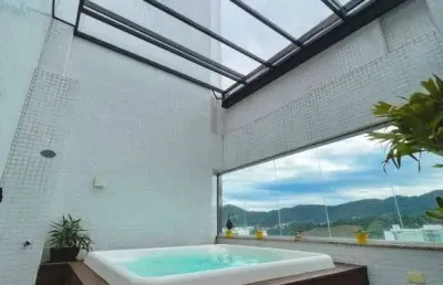 Cobertura com 4 dormitórios para alugar, 193 m² por r$ 23.000,00/mês - pioneiros - balneário camboriú/sc
