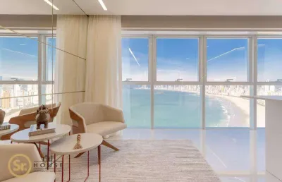 Luxuoso frente mar com 3 suítes e hidromassagem com vista total para o mar de balneário camboriú