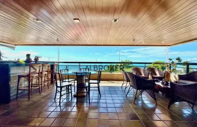 Na beira mar apartamento com 4 dormitórios à venda, 360 m² por r$ 4.500.000 - meireles - fortaleza/ce
