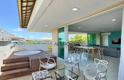No porto das dunas apartamento com 4 dormitórios à venda, 176 m² por r$ 2.550.000 - porto das dunas - aquiraz/ce