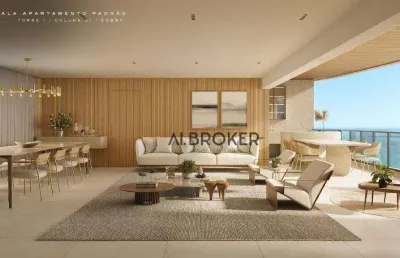 No meireles apartamento com 4 dormitórios à venda, 208 m² por r$ 3.300.000 - meireles - fortaleza/ce