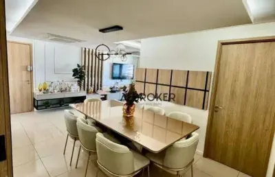 No guararapes apartamento com 4 dormitórios à venda, 124 m² por r$ 1.500.000 - engenheiro luciano cavalcante - fortaleza/ce