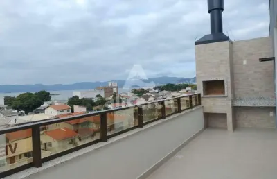 Apartamento duplex novo - 3 dormitórios deslumbrante vista mar- alto padrão - estreito / balneário