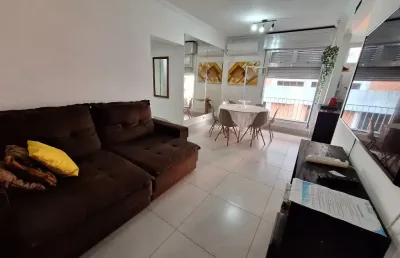 Apartamento reformado 2 dormitórios e garagem - pitangueiras guarujá