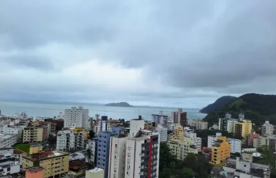 Apartamento vista mar com 3 dormitórios sendo 1 suites e lazer completo