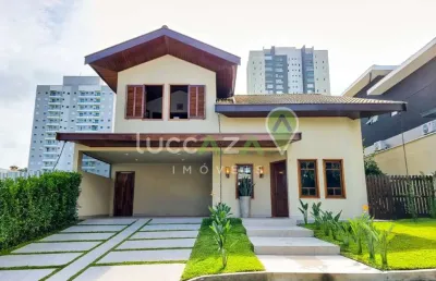 Casa de alto padrão em condomínio - 3 suítes, 3 salas, 4 banheiros, 4 vagas - loteamento villa branca, jacareí-sp - 282m².