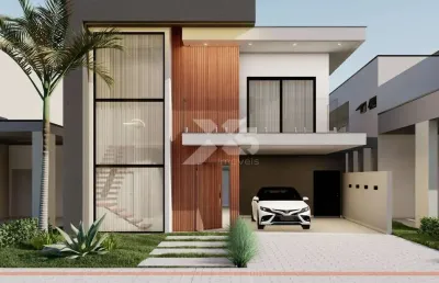 Tauá - araçari - sobrado com 4 suítes e 193m² de construção à venda no condomínio araçari, em londrina