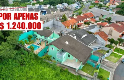 Casa de alto padrão 4 dormitórios (2 suítes) com piscina e edícula no boa vista, curitiba - 584m²