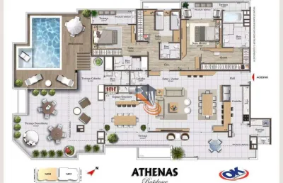 Cobertura com 3 dormitórios à venda, 346 m² por r$ 3.899.000,00 - campinas - são josé/sc