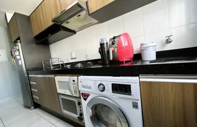 Compre apartamento com 2 dormitórios,  1 vaga e com 51m² em fundos por r$ 230.000.  imóvel residencial em biguaçu/sc.
