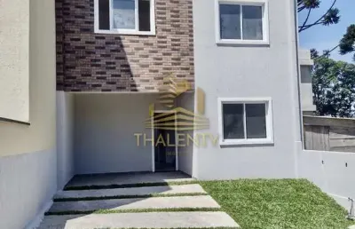Casa em condomínio fechado com 4 quartos à venda na rua josé bajerski, abranches, curitiba, 149 m2 por r$ 599.000
