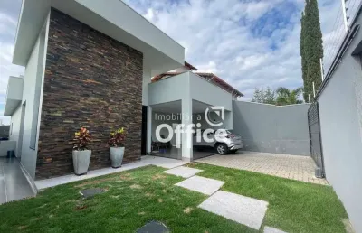 Casa com 3 quartos à venda, 200 m² por r$ 1.260.000 - porteira fechada - anápolis city - anápolis/go