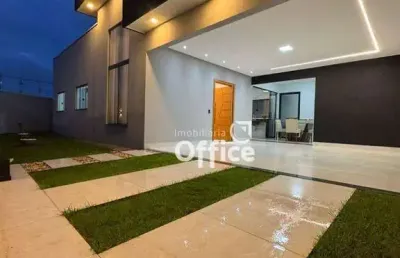 Casa com 3 dormitórios à venda, 127 m² por r$ 570.000,00 - residencial vale do sol - anápolis/go